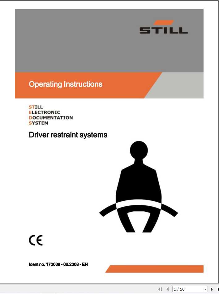 Still Driver Restraint Systems Operating Instructions