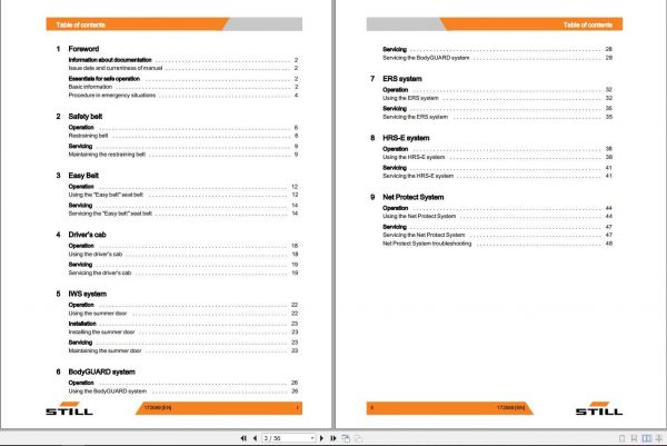 Still Driver Restraint Systems Operating Instructions 2