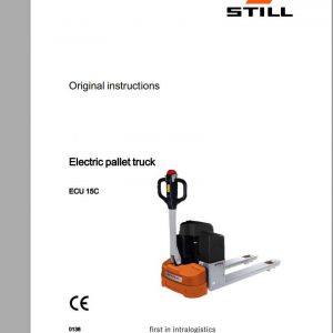 Still Electric Pallet Truck ECU 15C Original Instructions 1