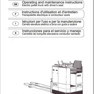 Still Electric Pallet Truck EFU2000 EFU3000 Operating Maintenance Instructions 1