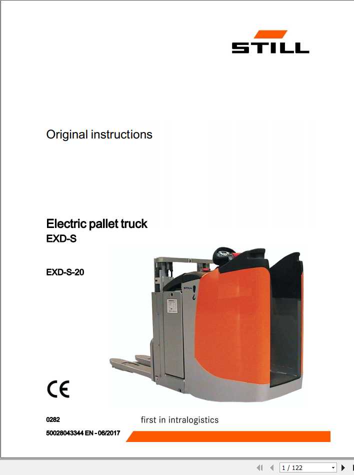 Still Electric Pallet Truck EXD S EXD S 20 Original Instructions 1