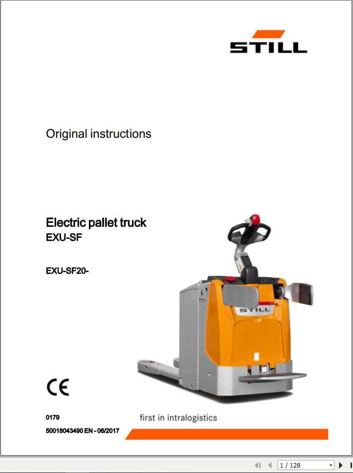 Still Electric Pallet Truck EXU SF 20 Original Instructions 1