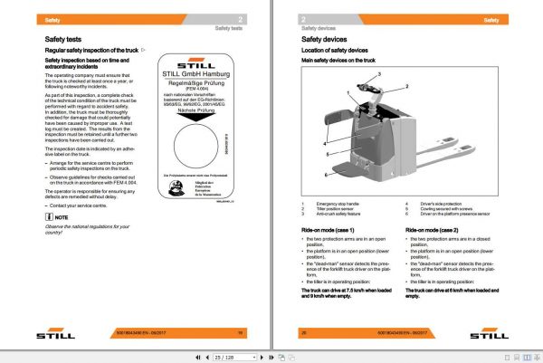 Still Electric Pallet Truck EXU SF 20 Original Instructions 3