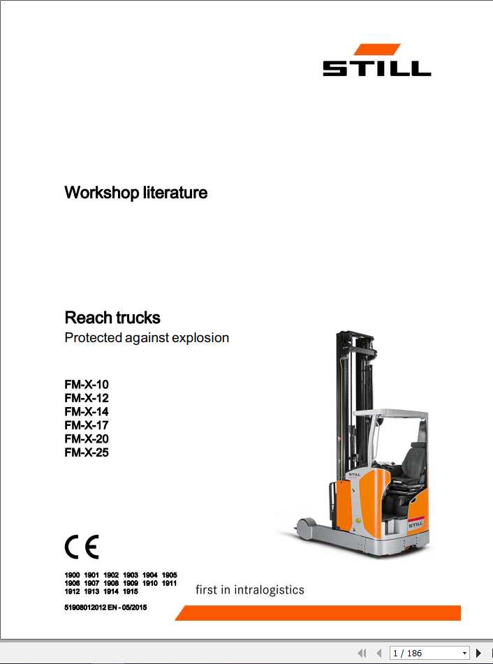 Still Electric Reach Trucks FM X Explosion Protected Workshop Manual1900 1915 EX 1