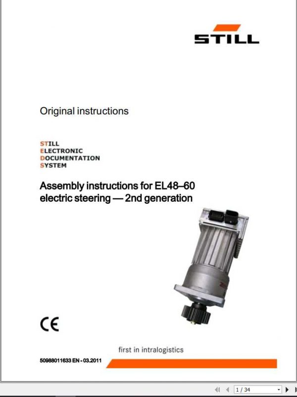 Still Electric Steering EL48 60 gen 2 Original Instructions 1