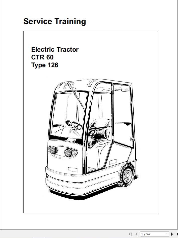 Still Electric Tractor CTR60 Type 126 Service Training Manual 1