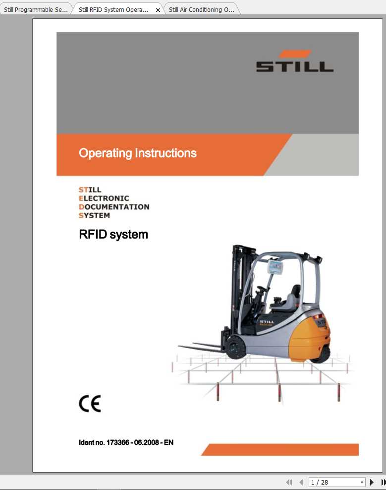 Still Forklift Operating Instructions Supplement 2