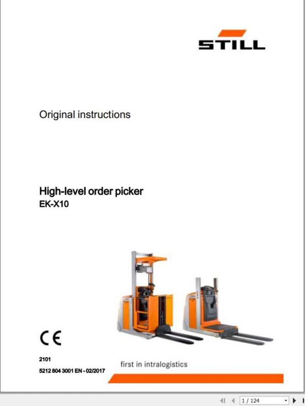 Still High Level Order Picker EK X10 Original Instructions 1