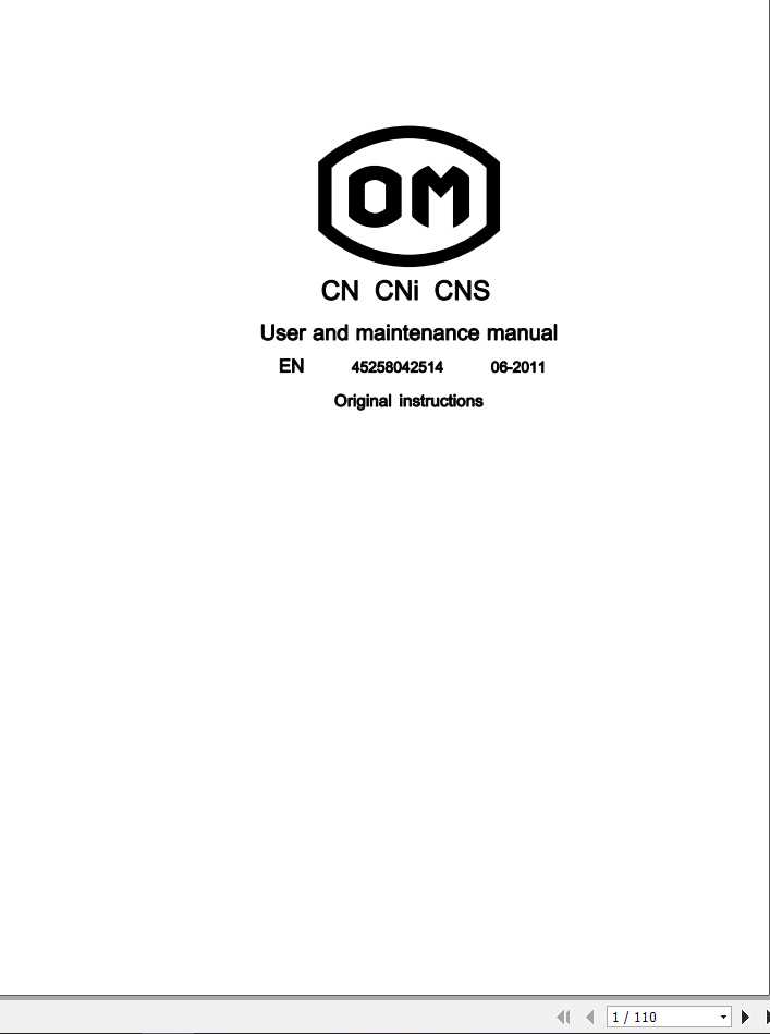 Still OM Pimespo Forklift CN CNi CNS Use Maintenance Manual 1