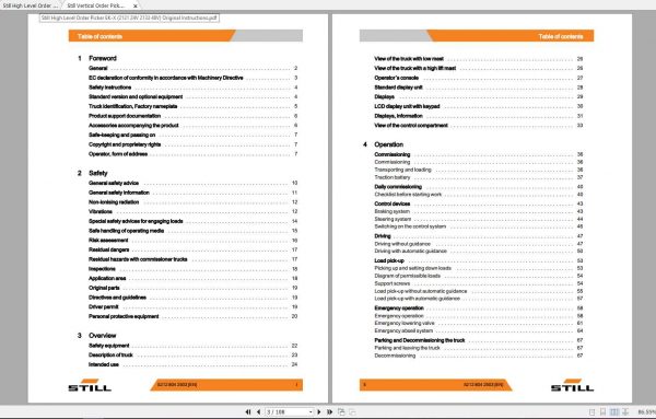 Still Order Picker EK X Original Instructions 3