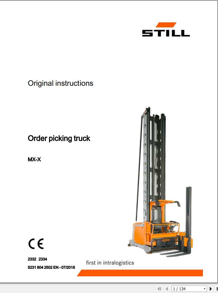 Still Order Picker MX X Original Instructions 1