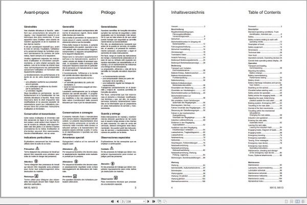 Still Order Picker MX10 MX13 Operating Maintenance Manual 2
