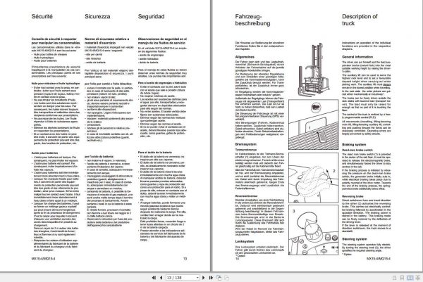 Still Order Picker MX15 4 MQ15 4 Operating Maintenance Instructions 3 1