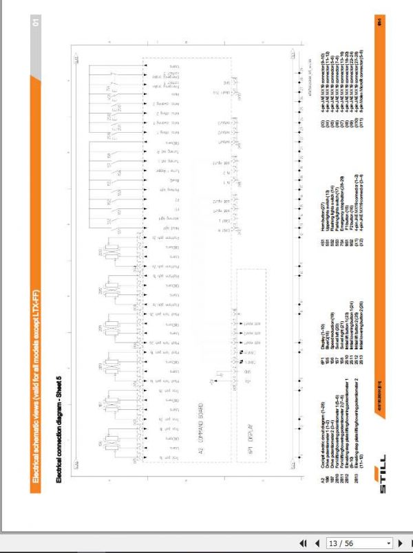 Still Order Picker OPX Tow Tractor LTX Electrical Hydraulic Schematic 2