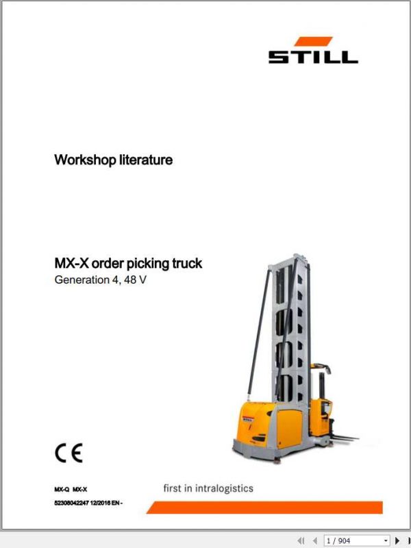 Still Order Picking Stacker Trucks MX X MX Q Generation 4 48V Workshop Manual 1