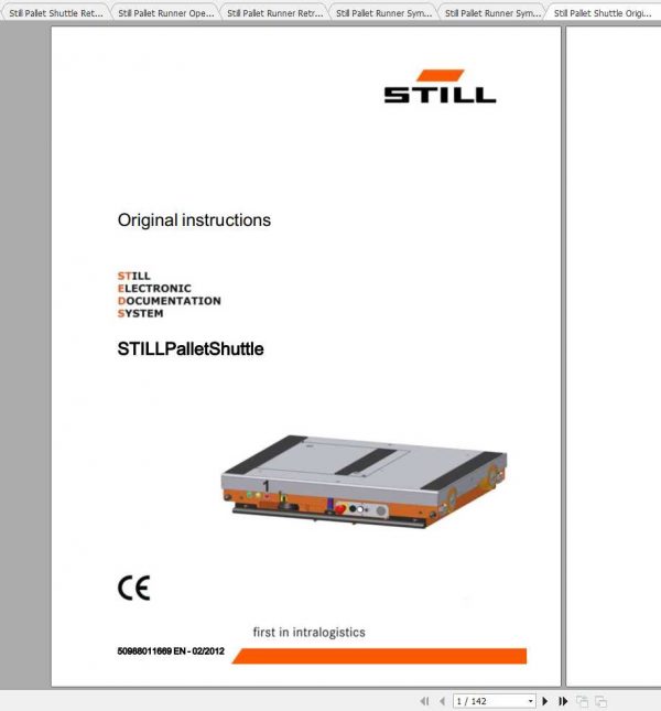 Still Pallet Runner Pallet Shuttle Original Instructions 2