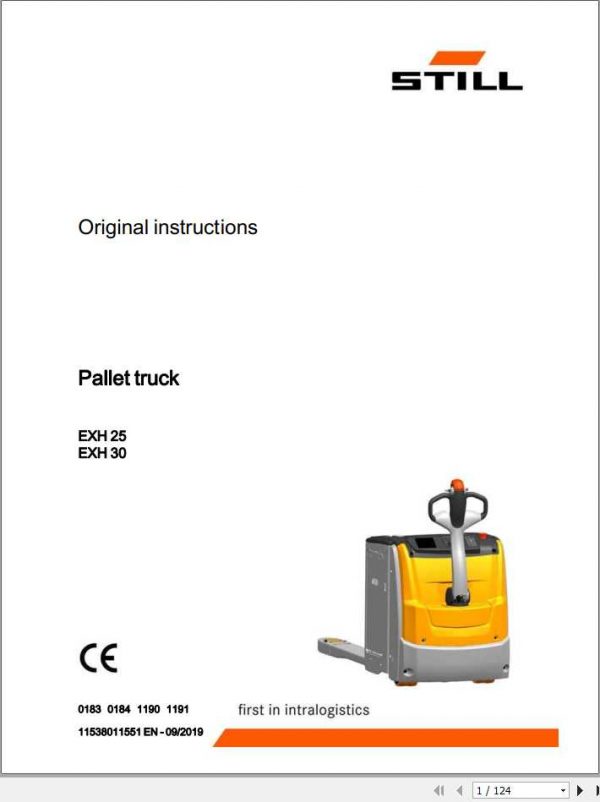 Still Pallet Truck EXH 25 EXH 30 Original Instructions 1