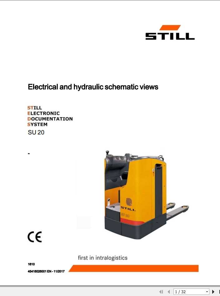 Still Pallet Truck SU 20 Electrical Hydraulic Schemactic 1