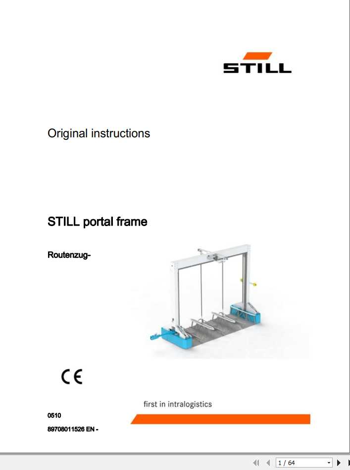 Still Portal Frame tugger train Original Instructions 1