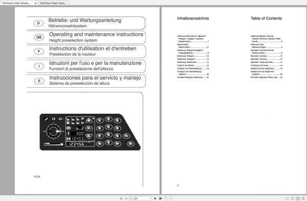 Still Reach Mast Stacker FMI Operating Maintenance Instructions 2