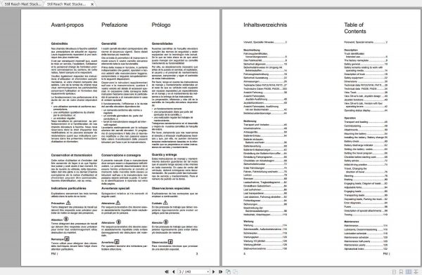 Still Reach Mast Stacker FMI Operating Maintenance Instructions 3