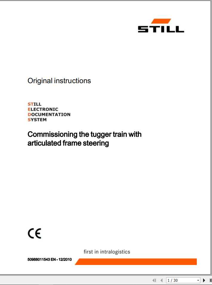 Still Tugger train with articulated frame steering Original Instructions 1