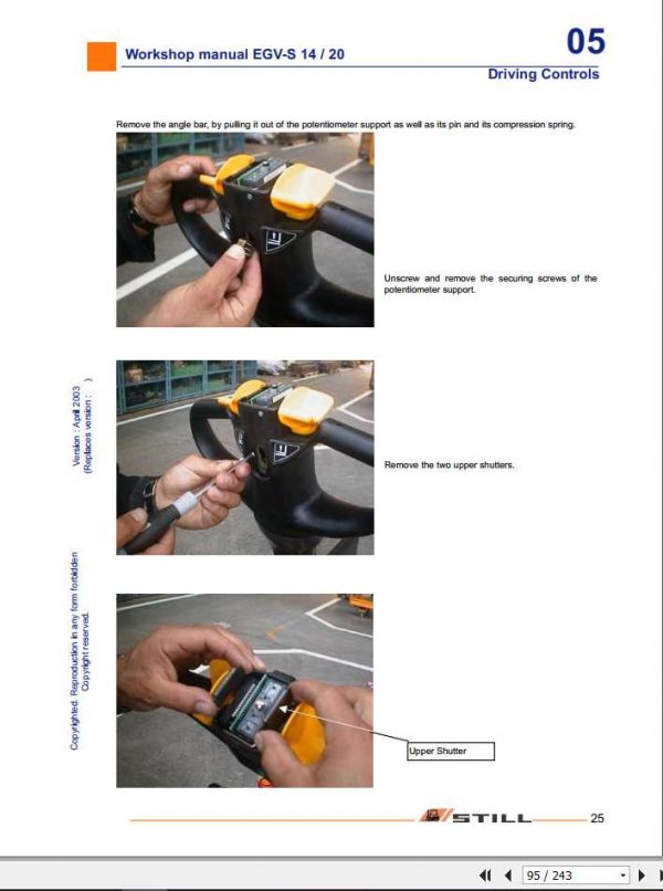 Still Wagner Electric Pallet Truck EGV S 14 EGV S 20 Workshop Manual 3
