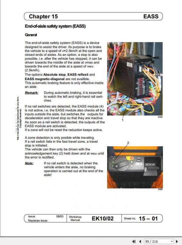 Still Wagner Order Picker EK10 02 Workshop Manual 3