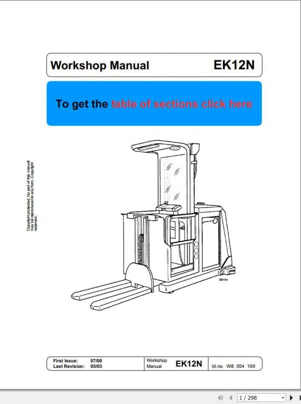 Still Wagner Order Picker EK12N Workshop Manual 1