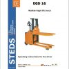 Still Walkie High Lift Truck EGD 16 Operating Instructions 1