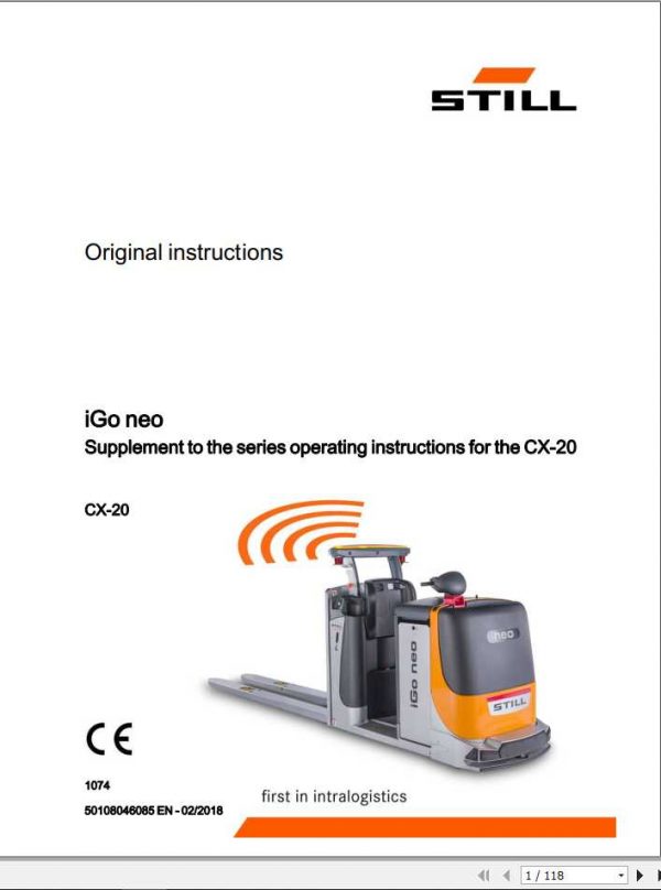Still iGo neo CX 20 1074 Original Instructions 1