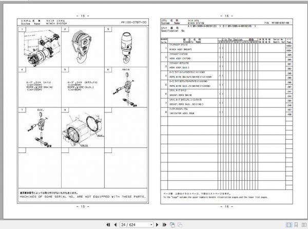 Tadano Rough Terrain Crane GR 160N 4P1 1EJ Parts CatalogENJP2017 2