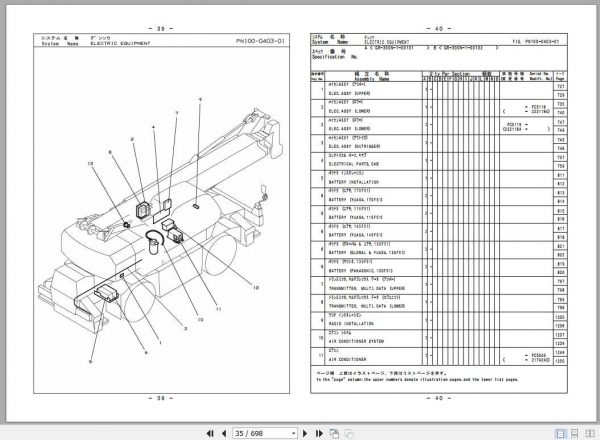 Tadano Rough Terrain Crane GR 300N 1P1 2EJ Parts CatalogENJP2007 2