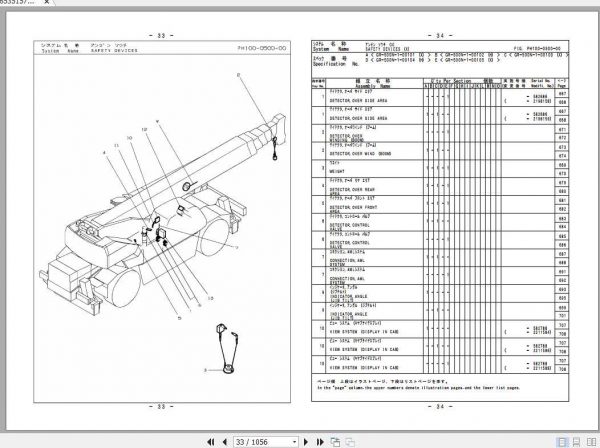 Tadano Rough Terrain Crane GR 500N 1P1 5EJ Parts CatalogENJP2013 2