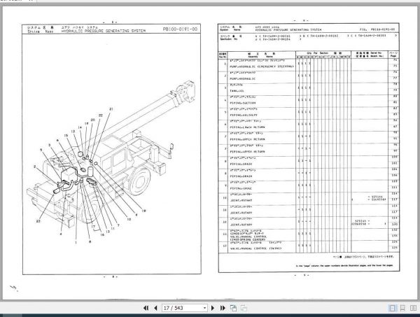 Tadano Rough Terrain Crane TR 160M 2P 03 Parts CatalogENJP2000 2