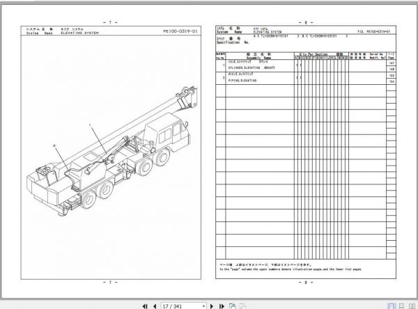 Tadano Truck Crane TL 250M 5P1 1EJ Parts CatalogENJP 2