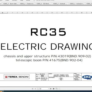 Terex Mobile Crane RC35 Spare Parts Electric Diagram Hydraulic Manual 3