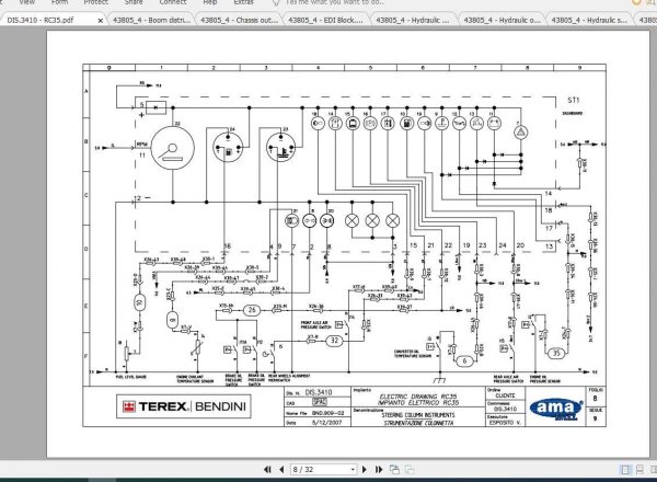 Terex Mobile Crane RC35 Spare Parts Electric Diagram Hydraulic Manual 4