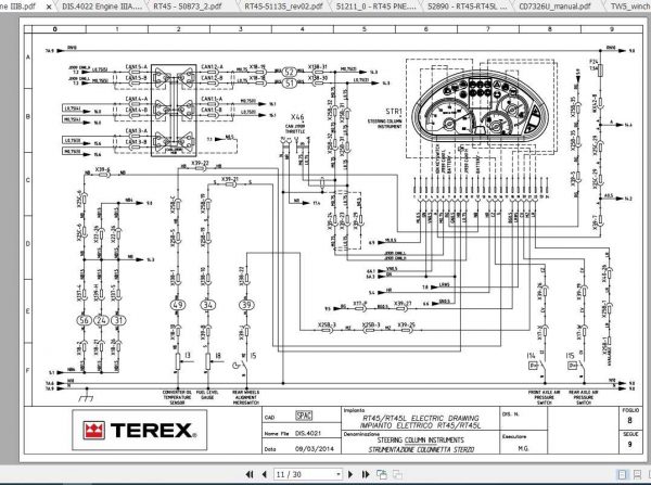Terex Rough Terrain Cranes RT45 Spare Parts Electric Diagram Hydraulic Manual 4
