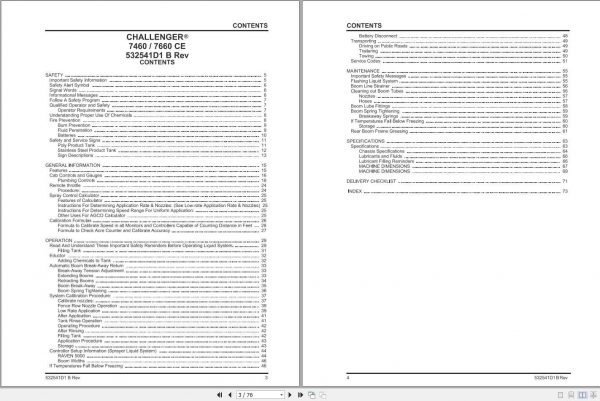 Challenger EU Applicators 7460 7660 CE SpraCoupe Liquid System Operator Manual 2