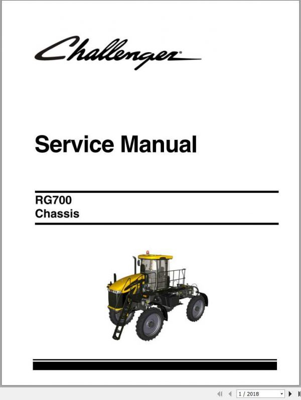 Challenger EU Applicators RG700 RoGator Chassis Serivce Manual79035737A 1