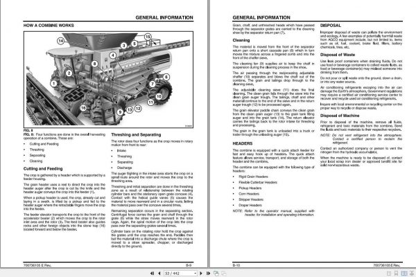 Challenger EU Combine Harvester 680B Operators Manual700736105E 3