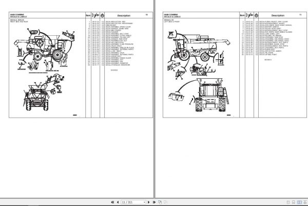 Challenger EU Combine Harvester 680B Repair Time Schedule79033165B 2
