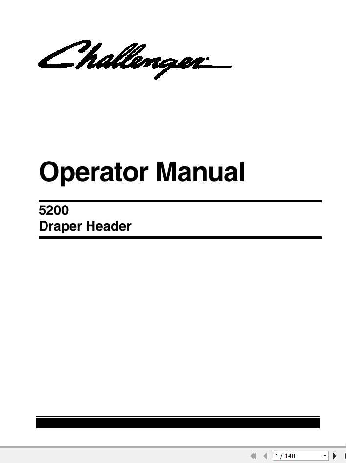 Challenger EU Draper Header 5200 Operators Manual700738217B 1