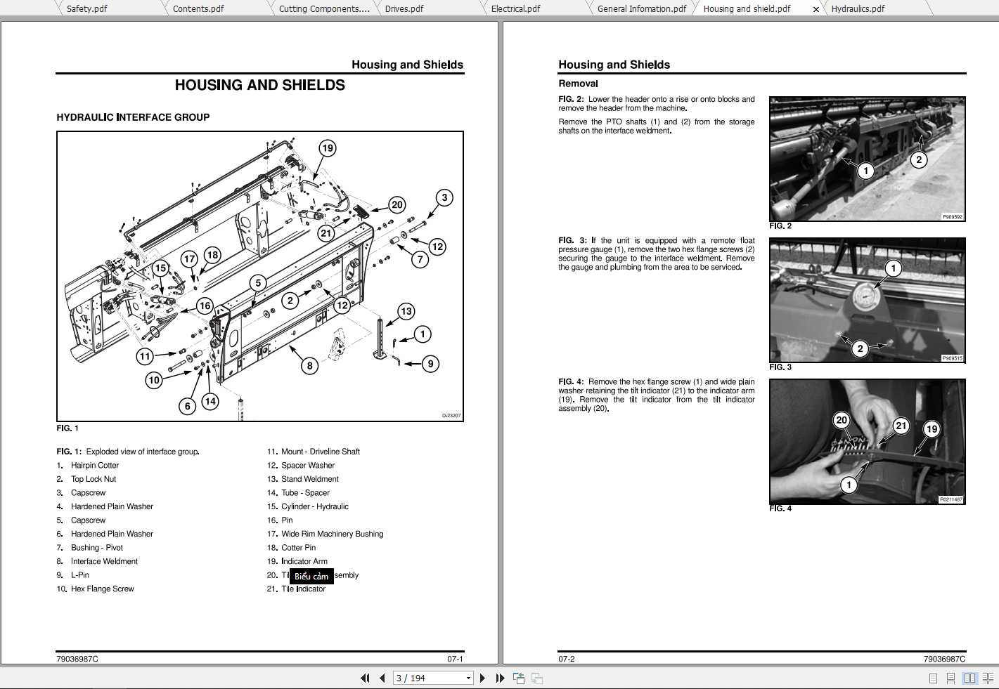Challenger EU Draper Header 9255 DynaFlex Service Manual79036987C 1