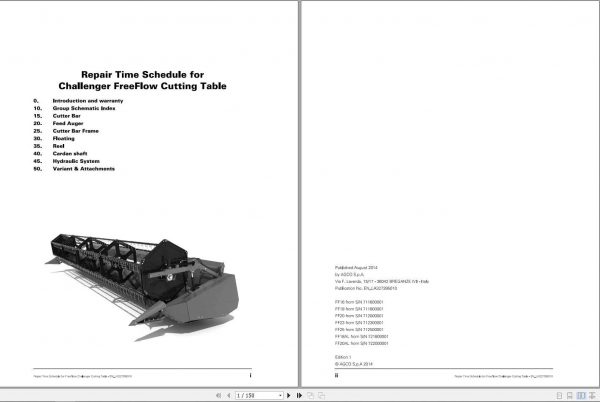 Challenger EU FreeFlow Cutting Table Repair Time ScheduleLA327395010 1
