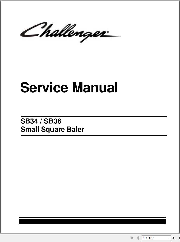 Challenger EU SB34 SB36 Small Square Baler Service Manual79035890A 1