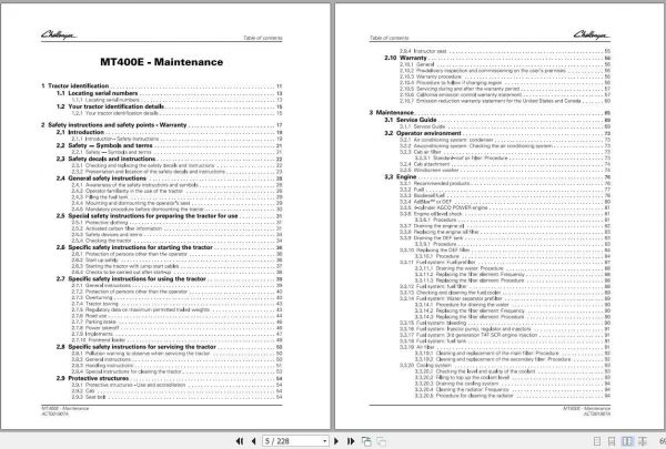 Challenger EU Tractor MT465E MT475E MT485E MT495E TechStar CVT Operators Manual 2