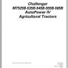Challenger EU Tractor MT525B MT575B Tier 2 AutoPower IV Operator Instruction Book3378498M1 1
