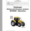 Challenger EU Tractor MT555D MT585D TechStar CVT Deluxe Premium Operation Manual 1